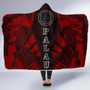 Palau Hooded Blanket - Polynesian Tattoo Red 5