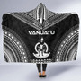 Vanuatu Polynesian Chief Hooded Blanket - Black Version 5