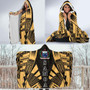 Samoa Hooded Blanket - Polynesian Tattoo Gold 4