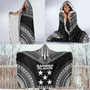Gambier Islands Polynesian Chief Hooded Blanket - Black Version 4