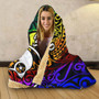 Yap Hooded Blanket - Rainbow Polynesian Pattern 4