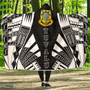 Tuvalu Hooded Blanket - Polynesian Tattoo Black 1