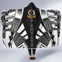 Vanuatu Hooded Blanket - Polynesian Tattoo Black 5