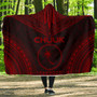 Chuuk Polynesian Chief Hooded Blanket - Red Version 1
