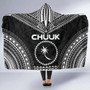 Chuuk Polynesian Chief Hooded Blanket - Black Version 5