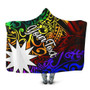 Nauru Custom Personalised Hooded Blanket - Rainbow Polynesian Pattern 1