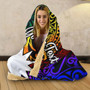Nauru Custom Personalised Hooded Blanket - Rainbow Polynesian Pattern 2