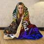 Marshall Islands Custom Personalised Hooded Blanket - Rainbow Polynesian Pattern Crest 4