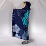 American Samoa Polynesian Hooded Blanket - Blue Polynesian Eagle 2