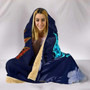 American Samoa Polynesian Hooded Blanket - Blue Polynesian Eagle 3