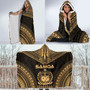 Samoa Polynesian Chief Hooded Blanket - Gold Version 4