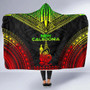 New Caledonia Polynesian Chief Hooded Blanket - Reggae Version 5