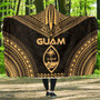 Guam Polynesian Chief Hooded Blanket - Gold Version 1