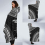 Marshall Islands Polynesian Chief Hooded Blanket - Black Version 2