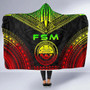 Federated States Of Micronesia Polynesian Chief Hooded Blanket - Reggae Version 5