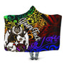 Tonga Custom Personalised Hooded Blanket - Rainbow Polynesian Pattern 1