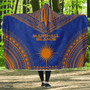 Marshall Islands Flag Polynesian Chief Hooded Blanket 1