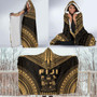 Fiji Polynesian Chief Hooded Blanket - Gold Version 4