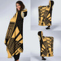 Hawaii Hooded Blanket - Polynesian Tattoo Gold 2