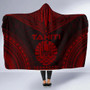 Tahiti Polynesian Chief Hooded Blanket - Red Version 5