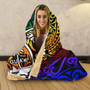 Guam Hooded Blanket - Rainbow Polynesian Pattern 4