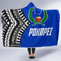 Pohnpei Flag Economy Hooded Blanket Micronesian Pattern 5