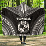 Tonga Polynesian Chief Hooded Blanket - Black Version 1