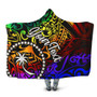 Chuuk Custom Personalised Hooded Blanket - Rainbow Polynesian Pattern 1