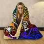 Chuuk Custom Personalised Hooded Blanket - Rainbow Polynesian Pattern 2