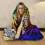 New Caledonia Hooded Blanket - Rainbow Polynesian Pattern 4