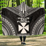 Wallis And Futuna Polynesian Chief Hooded Blanket - Black Version 1