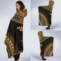 Marshall Islands Polynesian Chief Hooded Blanket - Gold Version 2