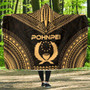 Pohnpei Polynesian Chief Hooded Blanket - Gold Version 1