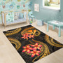 Hawaii Polynesian Area Rug - Gold Plumeria