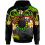 Cook Islands Hoodie - Custom Personalised Polynesian Waves with Plumeria Flowers (Reggae)