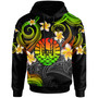 Tahiti Hoodie - Custom Personalised Polynesian Waves with Plumeria Flowers (Reggae)