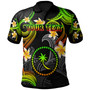 Chuuk Polo Shirt - Custom Personalised Polynesian Waves with Plumeria Flowers (Reggae)