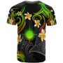 Marshall Islands T-shirt - Custom Personalised Polynesian Waves with Plumeria Flowers (Reggae)