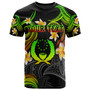 Pohnpei T-shirt - Custom Personalised Polynesian Waves with Plumeria Flowers (Reggae)