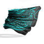 Yap Neck Gaiter - Floral Tattoo Neon Blue 4