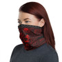 Federated States Of Micronesia Neck Gaiter - Turtle Hibiscus Red 1