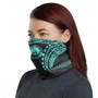 Federated States of Micronesia Neck Gaiter - Tribal Pattern Turquoise 1