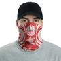 Tahiti Neck Gaiter - Turtle Tentacle White Red 2