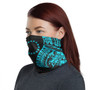 Cook Islands Neck Gaiter - Polynesian Pattern Turquoise 1