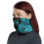 Fiji Neck Gaiter - Polynesian Pattern Turquoise 1