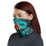 Tahiti Neck Gaiter - Plumeria Turquoise 1