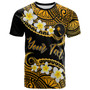 Chuuk Custom Personalised T-Shirt - Plumeria Polynesian Vibe Gold 2