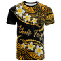 Fiji Crest Custom Personalised T-Shirt - Plumeria Polynesian Vibe Gold 2