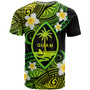 Guam Custom Personalised T-Shirt - Plumeria Polynesian Vibe Green