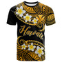 Hawaii Custom Personalised T-Shirt - Plumeria Polynesian Vibe Gold 1